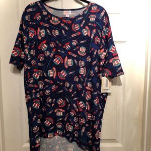 LuLaRoe Patriotic Irma Top M